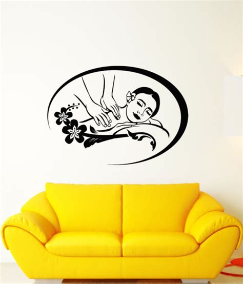 vinyl wall decal health beauty spa procedure massage center stickers 3244ig ebay