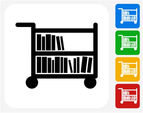 Royalty Free Library Book Cart Clip Art Vector Images And Illustrations