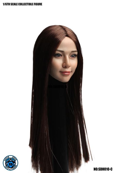 Dragon Modelsde Sexy Asian Head Braun Long Hair Im Maßstab 16