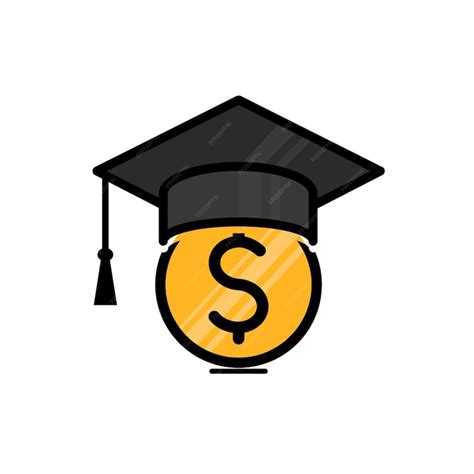 Premium Vector Scholarship Symbol Vector Logo Dollar Coin Wearing A