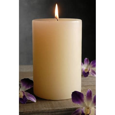 4x6 ivory pillar candle unscented