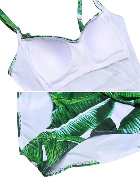 Ekouaer Retro Pin Up Bathing Suit Swimsuit Swimwear White Leaves Size X Large Ebay
