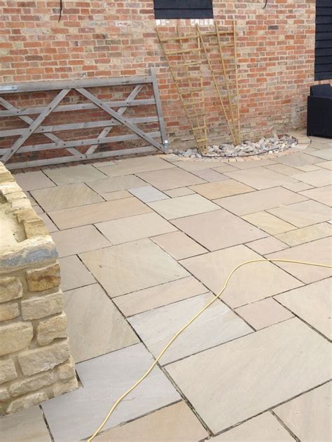 Raj Green Indian Sandstone Paving Slabs Mix Size Patio Pack