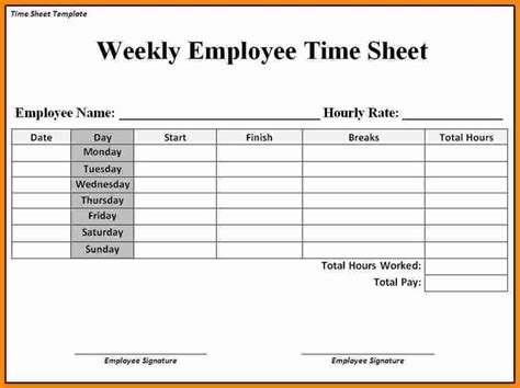 12 Free Printable Weekly Timesheet Template Ledger Paper Templates