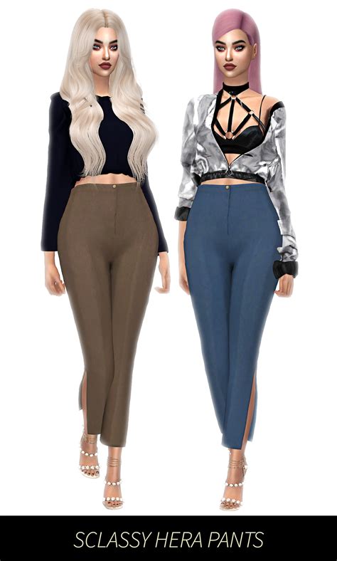 Frost Sims — Ts4 Sclassy Hera Pants 34 Swatches Top Category