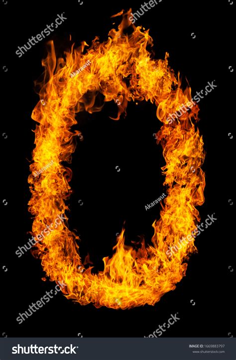 Number 0 Font Burning Fire Isolated Stock Photo 1669883797 Shutterstock