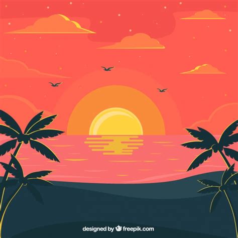 Sunset Vectors Photos And Psd Files Free Download