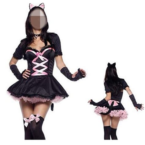 Sexy Cat Suits Adults Cute With Cloak Fancy Cosplay Costume For Women Hot Halloween Party