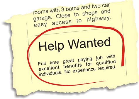 advice you can trust money in your pocket job posting help wanted ads stressful job
