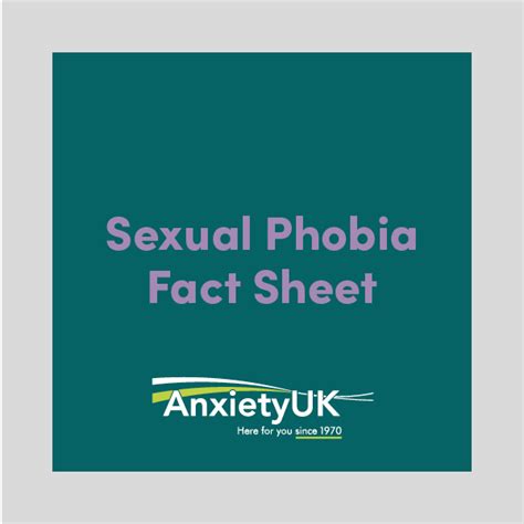 Sexual Phobia Fact Sheet Instant Download Anxiety Uk