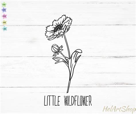 Little Wildflower Svg Wildflowers Svg By Helartshop Thehungryjpeg