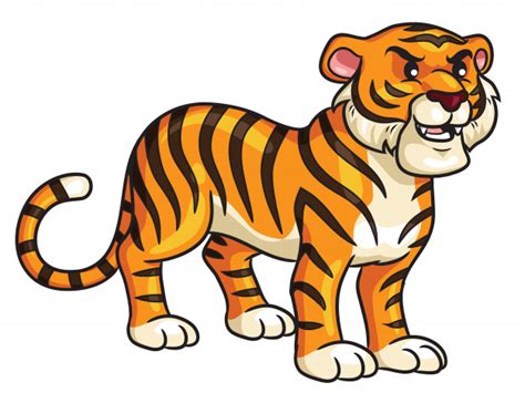 Premium Vector Tiger Cartoon Cute