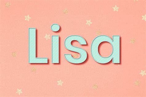 Lisa Female Name Typography Vector Free Image By Wit