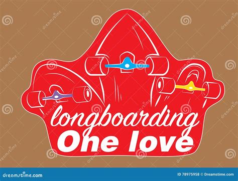 sticker 3 longboards stock illustration illustration of three 78975958