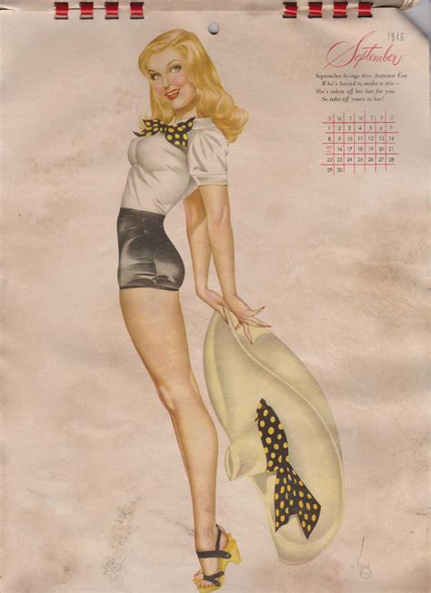 Pin Up Girl Calendar 1946 Esquire Magazine Alberto Vargas Artist