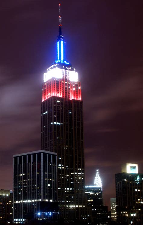 Empire State Building At Night By Michael Cryer