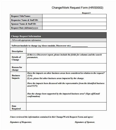 design request form template unique sample change request  documents