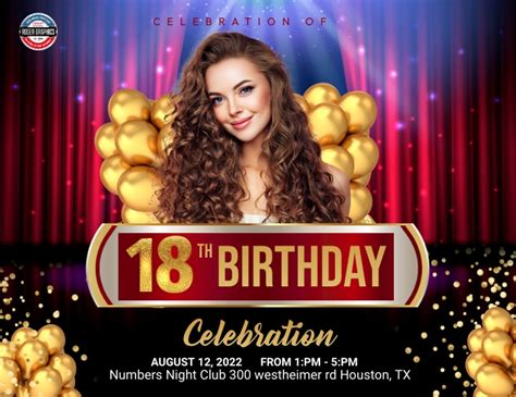 18th Birthday Celebration Template Postermywall