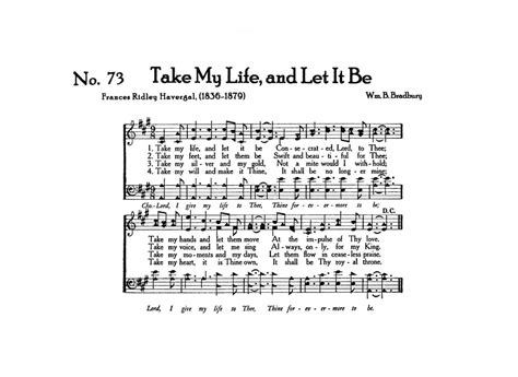 Take My Life And Let It Be Hymn Digital Sheet Music Confirmation Ordination Jesus Pastor T