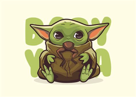 Cute Bay Yoda Illustration Icon Vector Flat Cartoon Style 16005913