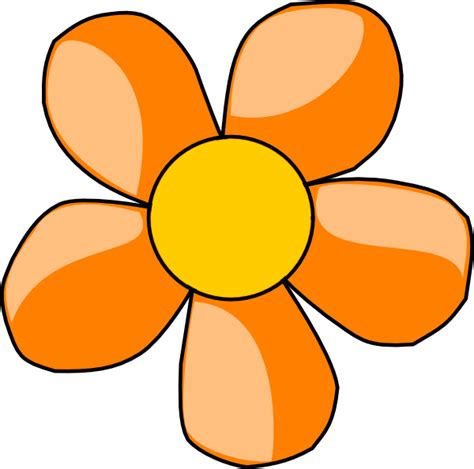 Orange Flower Clip Art At Vector Clip Art