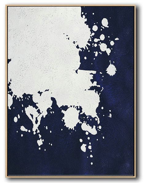 Handmade Painting Large Abstract Artbuy Hand Painted Navy Blue