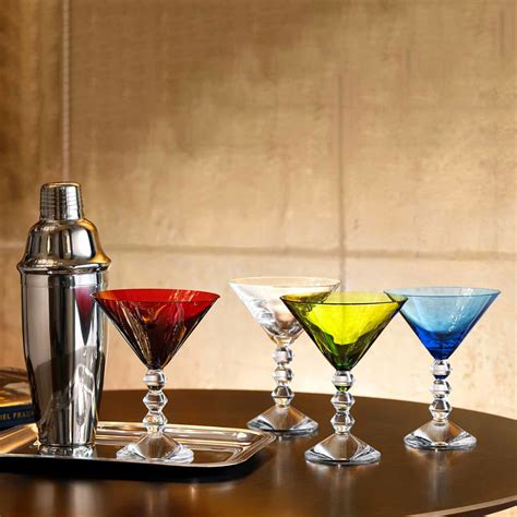 Baccarat Crystal Vega Martini Glasses Color Set Of 4 Crystal Classics