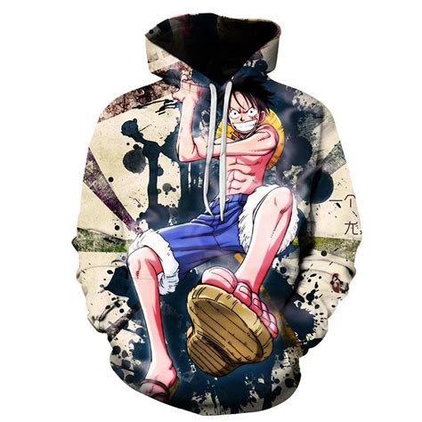 One Piece Merch Monkey D Luffy Surprise Hoodie Anm0608 ®one Piece