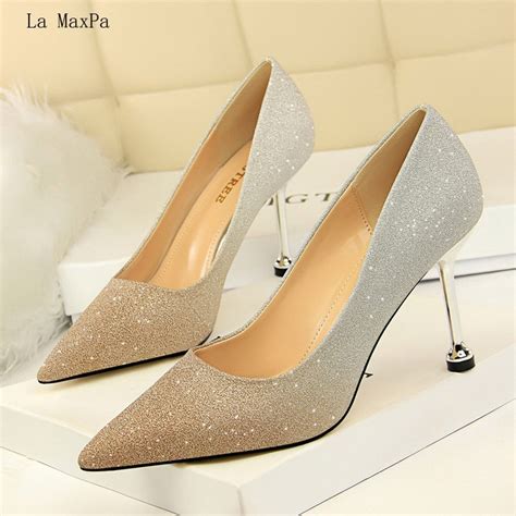 la maxpa 2019 hot sale elegant luxury fashion women pumps high heels high quality atmosphere