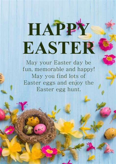 Happy Easter Greeting Card Wishes Text Din Template Postermywall
