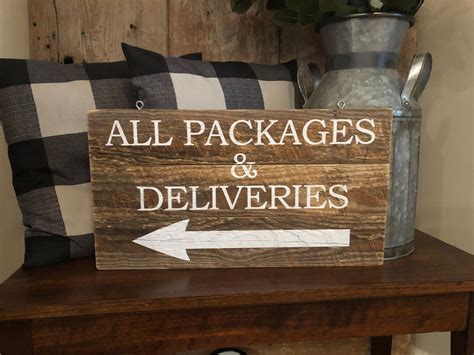 Delivery Sign Sign For Deliveries Sign For Package Drop Off Etsy