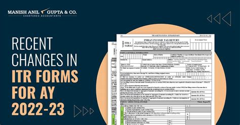 Recent Changes In Itr Forms For Ay 2022 23 Itr Forms Applicable