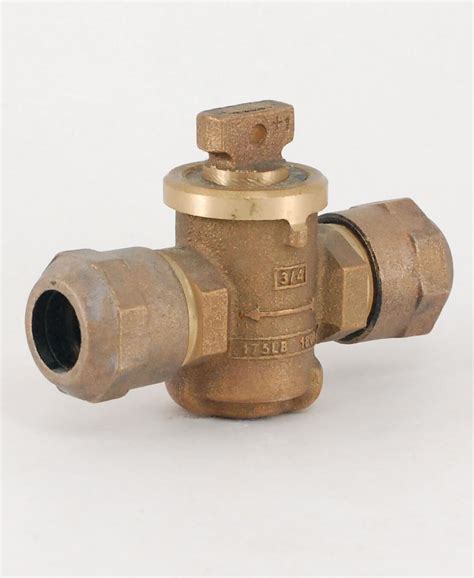 Brass Corporation Curb Stop Mk II Brass Corporation Fittings Water Main Service Poly
