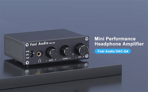 Fosi Audio Q4 Headphone Amplifier Mini Stereo Gaming Dac 24 Bit 192 Khz