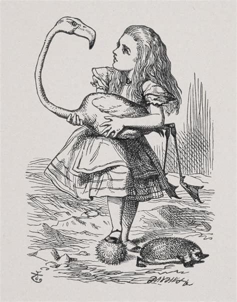 Alice Plays Croquet With A Flamingo Alices Adventures In Wonderland