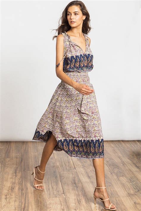The Maddie Dress Has An Elegant And Retro Feel And Is Printed With A