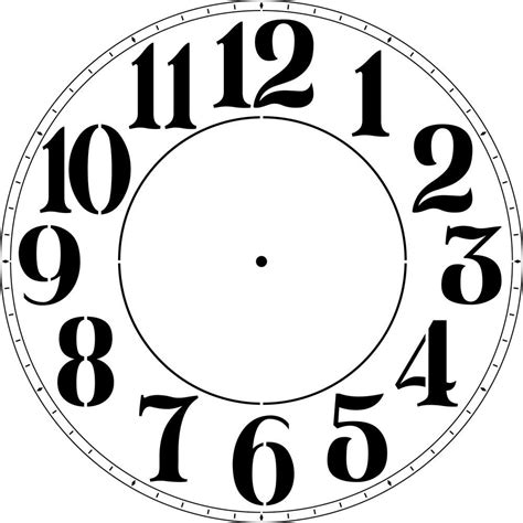 Designer Stencils Modern Numeral 18 In Clock Stencil Clock Art Diy
