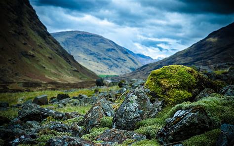 Scottish Highlands Green Rock Formation Rocks Mountains Landscape