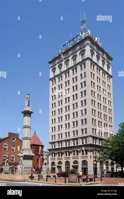 Soldiers And Sailors Monument And Griest Building Penn Square