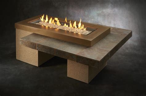 Outdoor Greatroom Company Uptown Fire Pit Table Brown Hearth And