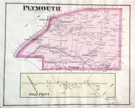 1877 Plymouth Township Montgomery County Pennsylvania Atlas Etsy