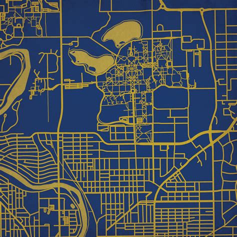 University Of Notre Dame Campus Map Art City Prints