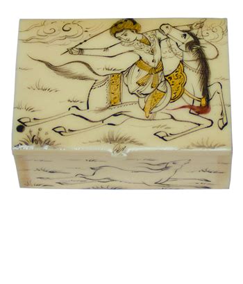 The painted objects do not. Rectangular camel bone box by Fallâhi (Iran) - Online ...