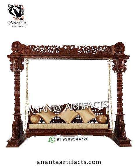 Traditional Design Indian Swing Jhula Made From Teakwood Ananta Artifacts