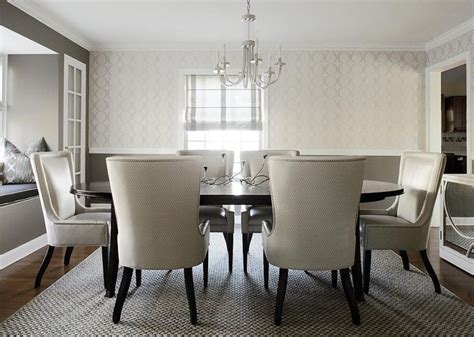 Love The Wallpaper Transitional Decor Living Room Dining Room Design