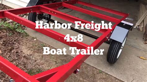Harbor Freight 4 X 8 Trailer Boat Trailer Youtube