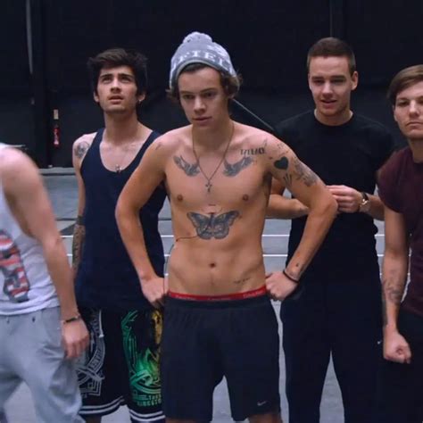 One Direction Shirtless Together