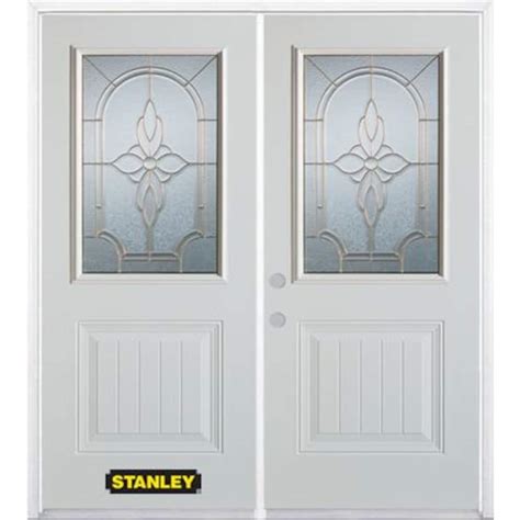 Stanley Doors 75 Inch X 82375 Inch Trellis Brass 12 Lite 1 Panel