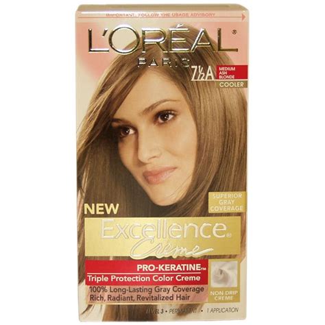 shop l oreal excellence creme pro keratine 7 5a medium ash blonde hair color free shipping