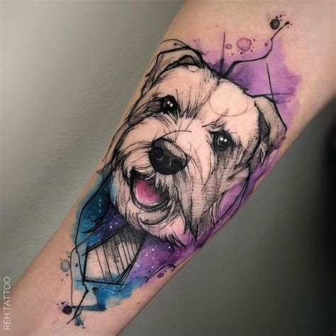 Top More Than 73 Dog Watercolor Tattoo Best Incdgdbentre